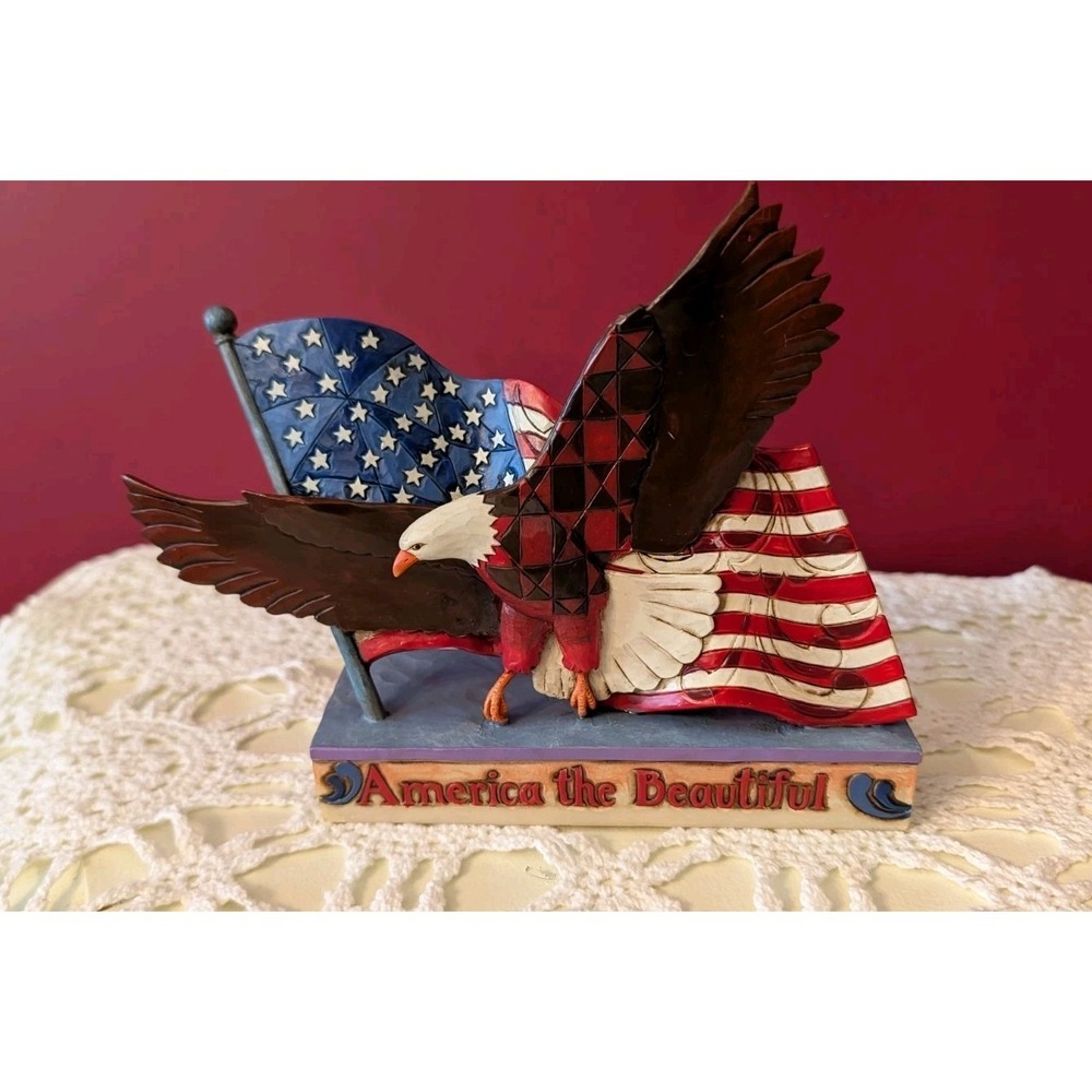 Jim Shore 2011 Freedom Makes Spirits Soar Patriotic Eagle Figurine #4025828
